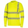 Pioneer Cooling Safety T-Shirt, Long Sleeve, Hi-Vis Yellow, 4XL V1053160U-4XL